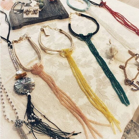 Amrita Singh Teal-Green Noho Evening Choker - Picture 3 of 7